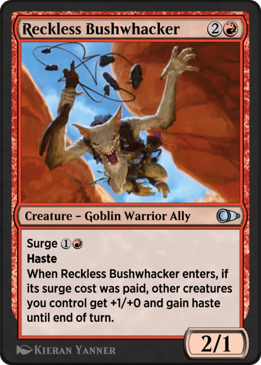 Reckless Bushwhacker in the group Magic the Gathering / Sets / Pioneer Masters at Proxyprinters.com (102733)