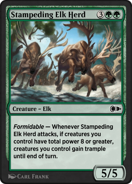 Stampeding Elk Herd in the group Magic the Gathering / Sets / Pioneer Masters at Proxyprinters.com (103095)