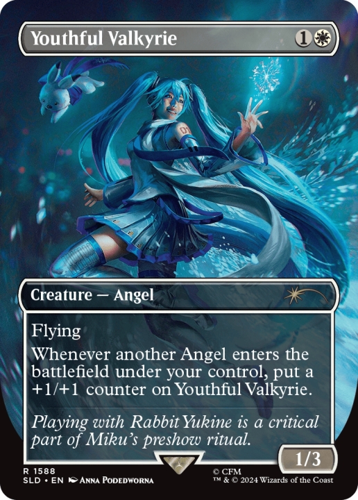 Youthful Valkyrie in the group Magic the Gathering / Sets / Secret Lair / Secret Lair x Hatsune Miku: Winter Diva at Proxyprinters.com (103141)