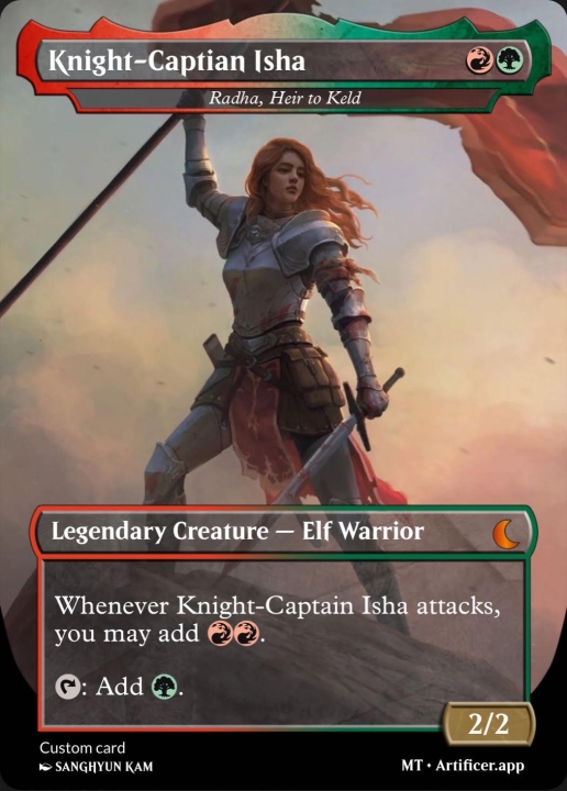 Knight-Captain Isha in the group Magic the Gathering / Sets / Custom Cards at Proxyprinters.com (103146)