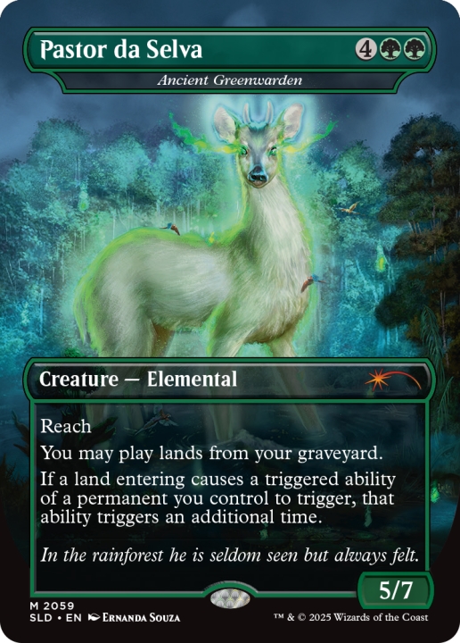 Ancient Greenwarden as Pastor da Selva in the group Magic the Gathering / Sets / Secret Lair / Nuestra Magia EN at Proxyprinters.com (103192)