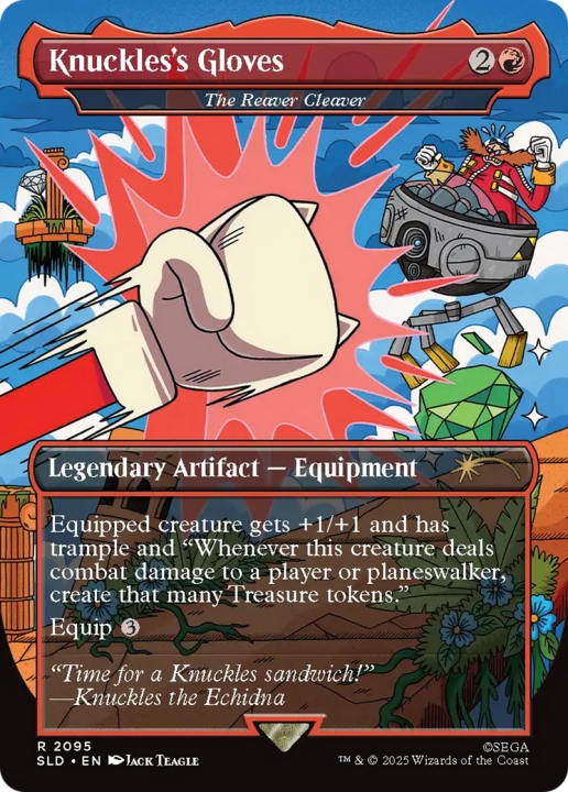 Knuckles's Gloves - The Reaver Cleaver in the group Magic the Gathering / Sets / Secret Lair / Secret Lair x Sonic / Secret Lair x Sonic: Turbo Gear at Proxyprinters.com (104273)