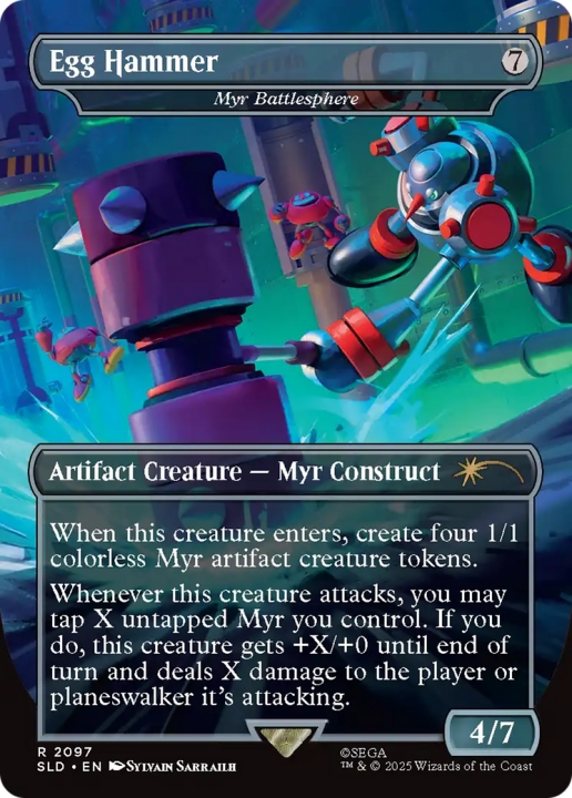 Egg Hammer - Myr Battlesphere in the group Magic the Gathering / Sets / Secret Lair / Secret Lair x Sonic / Secret Lair x Sonic: Turbo Gear at Proxyprinters.com (104275)