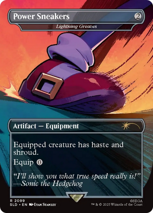 Power Sneakers - Lightning Greaves in the group Magic the Gathering / Sets / Secret Lair / Secret Lair x Sonic / Secret Lair x Sonic: Turbo Gear at Proxyprinters.com (104277)