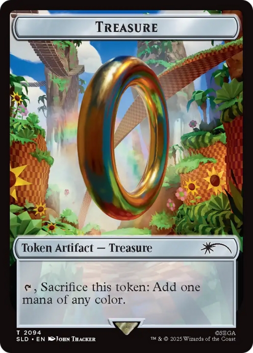 Treasure in the group Magic the Gathering / Sets / Secret Lair / Secret Lair x Sonic / Secret Lair x Sonic Chasing Adventure at Proxyprinters.com (104286)