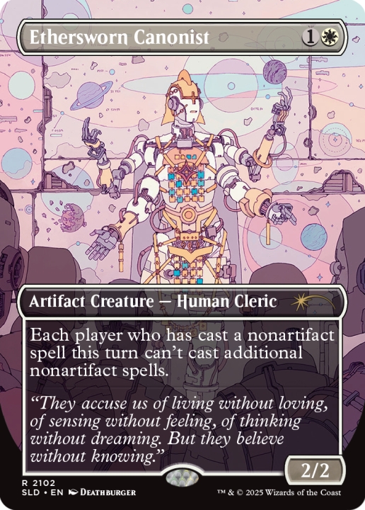 Ethersworn Canonist in the group Magic the Gathering / Sets / Secret Lair / Featuring: Deathburger at Proxyprinters.com (104294)