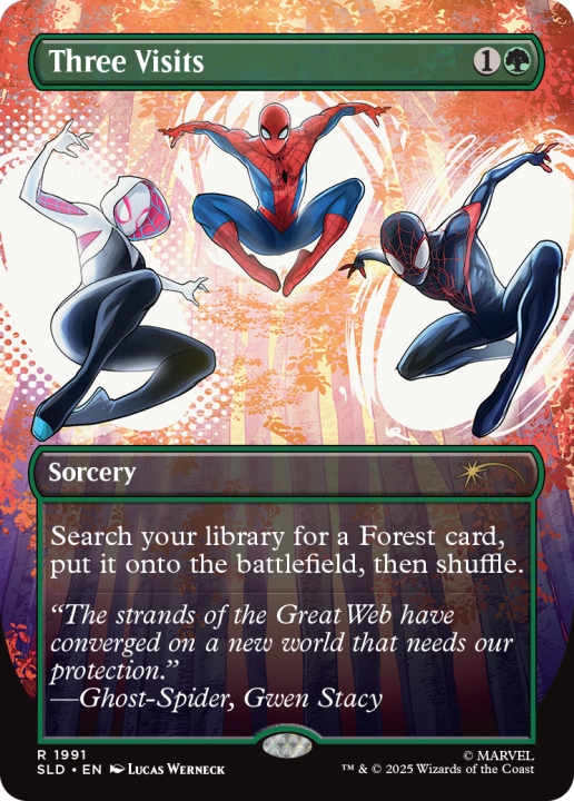 Three Visits in the group Magic the Gathering / Sets / Secret Lair / Secret Lair x Marvel's Spider-Man: Heroic Deeds at Proxyprinters.com (104310)