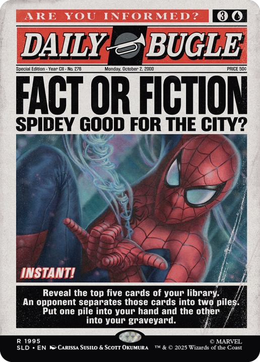 Fact or Fiction in the group Magic the Gathering / Sets / Secret Lair / Secret Lair x Marvel's Spider-Man: Daily Bugle Breaking News at Proxyprinters.com (104314)