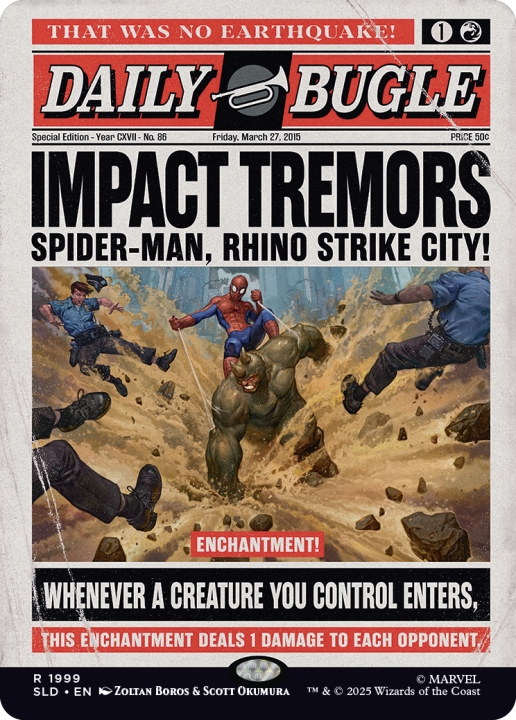 Impact Tremors in the group Magic the Gathering / Sets / Secret Lair / Secret Lair x Marvel's Spider-Man: Daily Bugle Breaking News at Proxyprinters.com (104318)