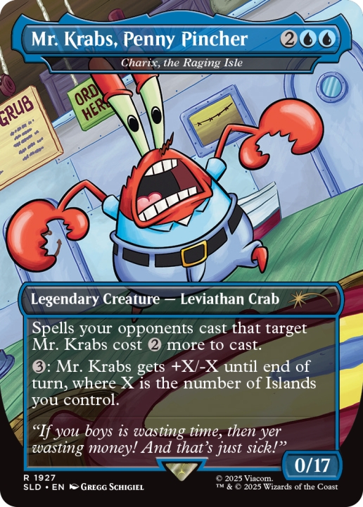 Charix, the Raging Isle as Mr. Krabs, Penny Pincher in the group Magic the Gathering / Sets / Secret Lair / Secret Lair x SpongeBob SquarePants: Legends of Bikini Bottom at Proxyprinters.com (104339)