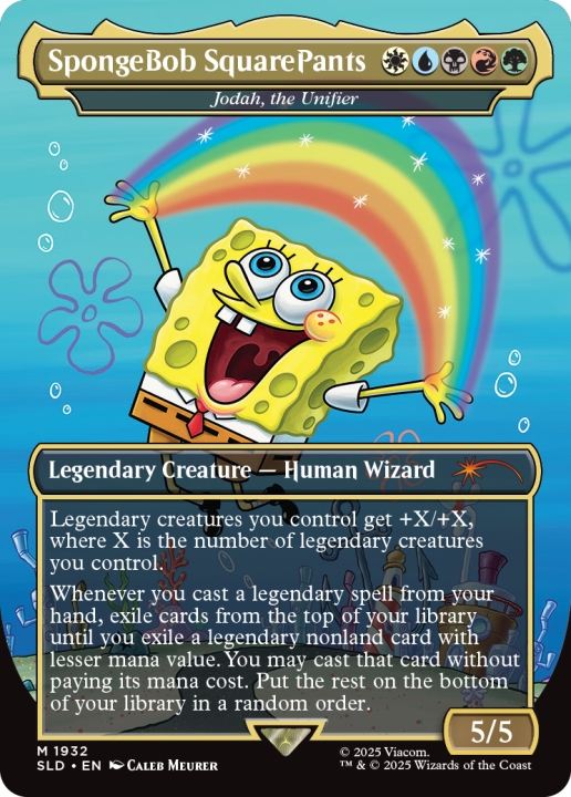 Jodah, the Unifier as SpongeBob SquarePants in the group Magic the Gathering / Sets / Secret Lair / Secret Lair x SpongeBob SquarePants: Legends of Bikini Bottom at Proxyprinters.com (104344)