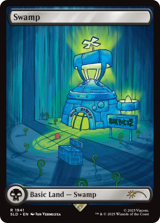 Swamp in the group Magic the Gathering / Sets / Secret Lair / Secret Lair x SpongeBob SquarePants: Lands Under the Sea at Proxyprinters.com (104353)