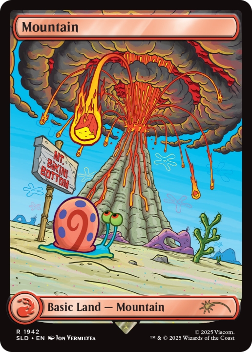 Mountain in the group Magic the Gathering / Sets / Secret Lair / Secret Lair x SpongeBob SquarePants: Lands Under the Sea at Proxyprinters.com (104354)