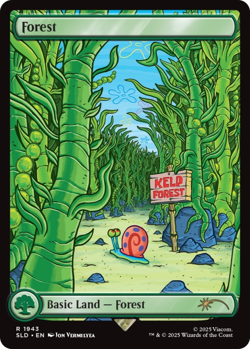 Forest in the group Magic the Gathering / Sets / Secret Lair / Secret Lair x SpongeBob SquarePants: Lands Under the Sea at Proxyprinters.com (104355)
