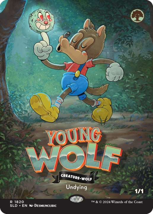 Young Wolf in the group Magic the Gathering / Sets / Secret Lair / Twisted Toons at Proxyprinters.com (104360)