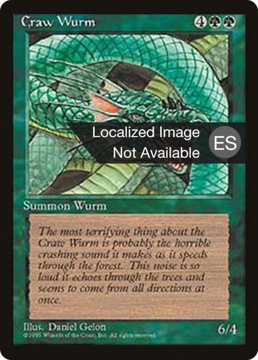 Craw Wurm in the group Magic the Gathering / Sets / Fourth Edition Foreign Black Border at Proxyprinters.com (1055)