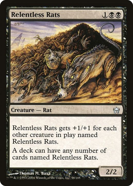 Relentless Rats in the group Magic the Gathering / Types / Colors / Black at Proxyprinters.com (10614)