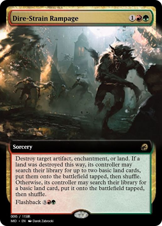 Dire-Strain Rampage in the group Magic the Gathering / Types / Colors / Multicolors / G, R at Proxyprinters.com (10644)