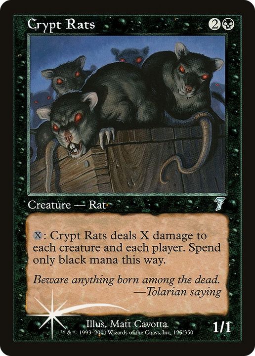 Crypt Rats in the group Magic the Gathering / Sets / Seventh Edition at Proxyprinters.com (10713)