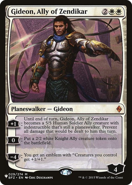 Gideon, Ally of Zendikar in the group Magic the Gathering / Types / Colors / White at Proxyprinters.com (10876)