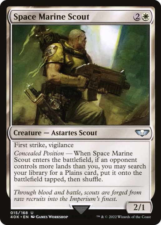 Space Marine Scout in the group Magic the Gathering / Sets / Warhammer 40,000 Tokens at Proxyprinters.com (10901)