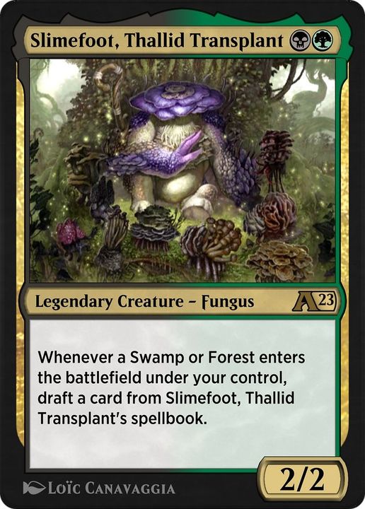 Slimefoot, Thallid Transplant in the group Magic the Gathering / Types / Colors / Multicolors / B, G at Proxyprinters.com (11251)