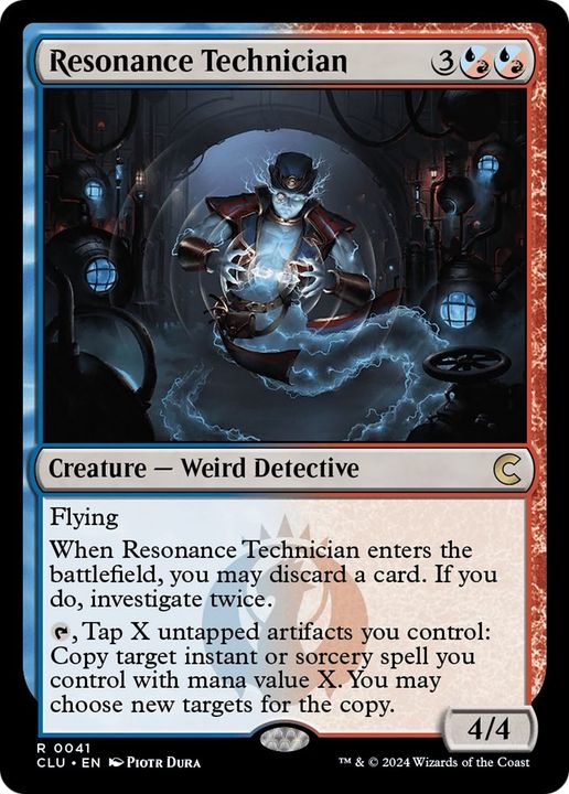 Resonance Technician in the group Magic the Gathering / Types / Colors / Multicolors / R, U at Proxyprinters.com (11253)