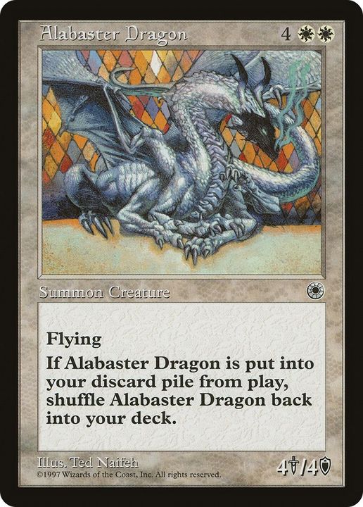 Alabaster Dragon in the group Magic the Gathering / Types / Colors / White at Proxyprinters.com (11373)