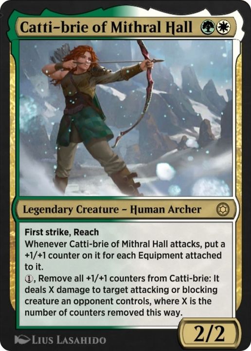 Catti-brie of Mithral Hall in the group Magic the Gathering / Types / Colors / Multicolors / G, W at Proxyprinters.com (11460)