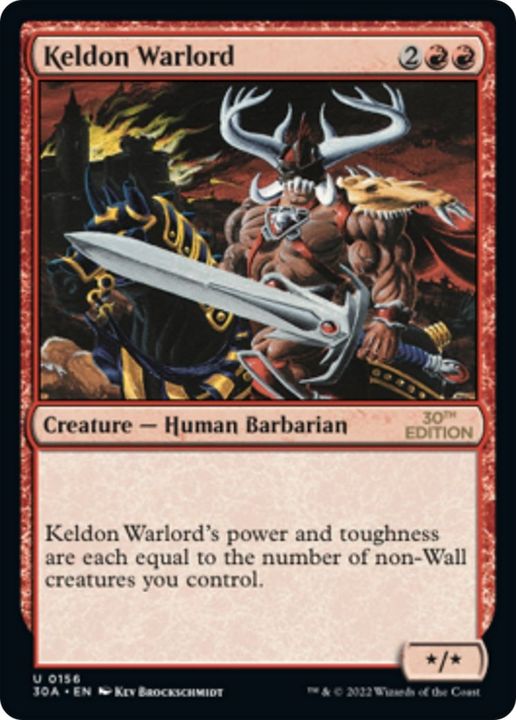 Keldon Warlord in the group Magic the Gathering / Sets / 30th Anniversary Edition at Proxyprinters.com (11503)