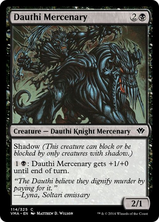 Dauthi Mercenary in the group Magic the Gathering / Types / Colors / Black at Proxyprinters.com (11524)