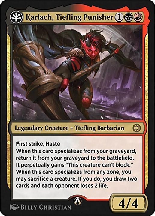 Karlach, Tiefling Punisher in the group Magic the Gathering / Types / Colors / Multicolors / B, R at Proxyprinters.com (11629)