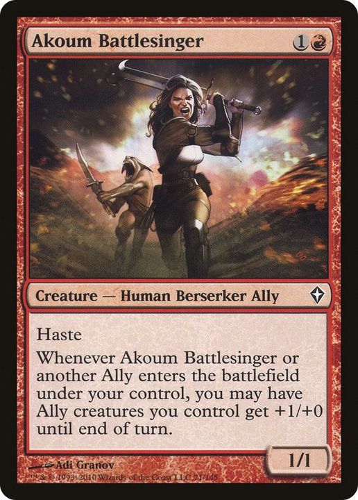 Akoum Battlesinger in the group Magic the Gathering / Types / Creatures / Human at Proxyprinters.com (1169)