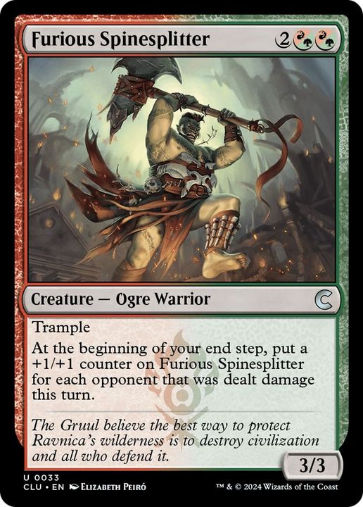 Furious Spinesplitter in the group Magic the Gathering / Types / Colors / Multicolors / G, R at Proxyprinters.com (11890)