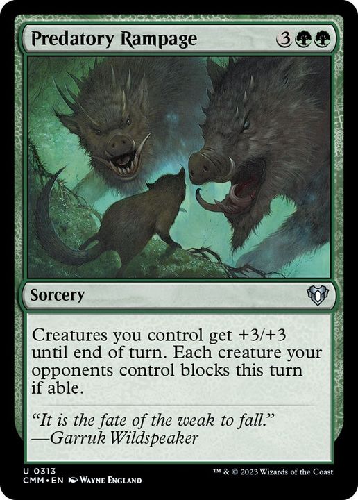 Predatory Rampage in the group Magic the Gathering / Types / Colors / Green at Proxyprinters.com (11933)