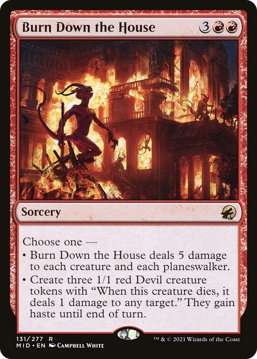 Burn Down the House in the group Magic the Gathering / Types / Colors / Red at Proxyprinters.com (12074)