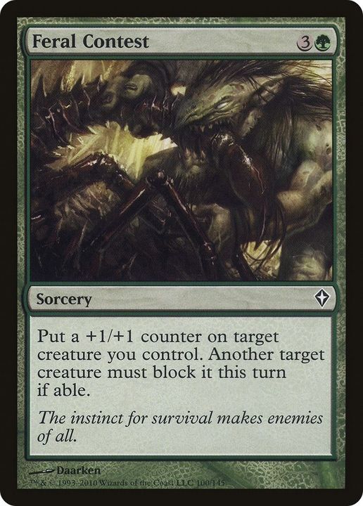 Feral Contest in the group Magic the Gathering / Types / Colors / Green at Proxyprinters.com (12245)