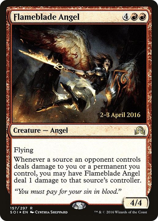 Flameblade Angel in the group Magic the Gathering / Sets / Shadows over Innistrad Promos at Proxyprinters.com (12267)