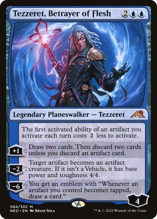 Tezzeret, Betrayer of Flesh in the group Magic the Gathering / Sets / Kamigawa: Neon Dynasty at Proxyprinters.com (12299)