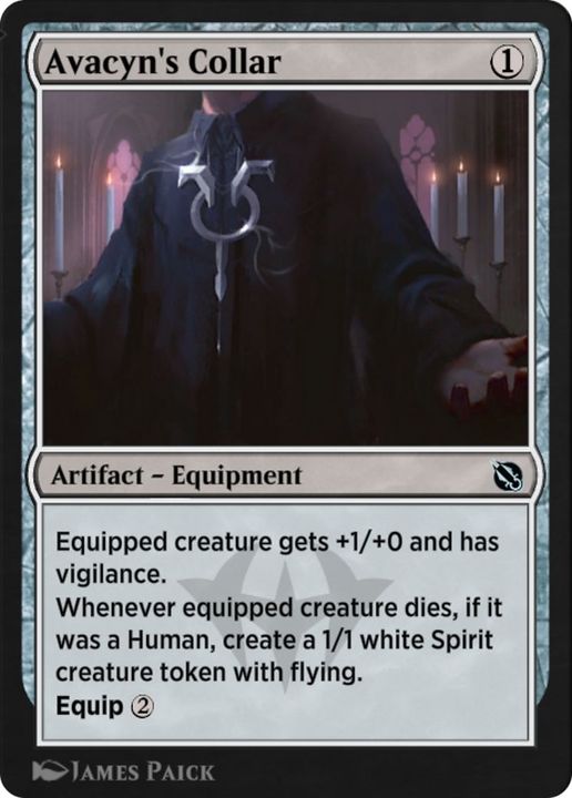 Avacyn's Collar in the group Magic the Gathering / Types / Artifacts / Artifact at Proxyprinters.com (12352)