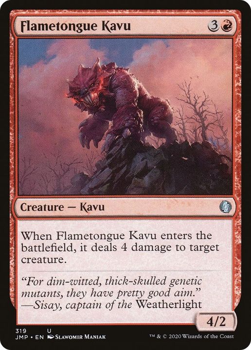 Flametongue Kavu in the group Magic the Gathering / Types / Colors / Red at Proxyprinters.com (12360)