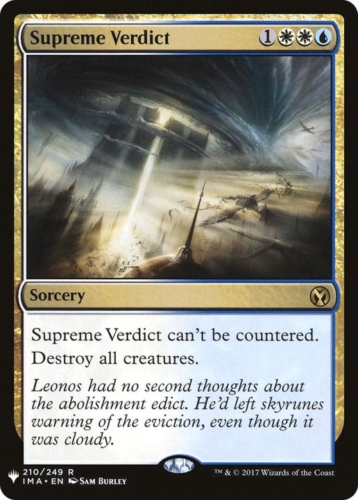 Supreme Verdict in the group Magic the Gathering / Types / Colors / Multicolors / U, W at Proxyprinters.com (12363)