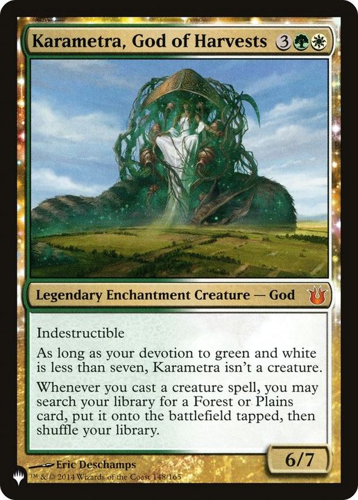 Karametra, God of Harvests in the group Magic the Gathering / Types / Enchantment / Legendary Enchantment at Proxyprinters.com (12464)