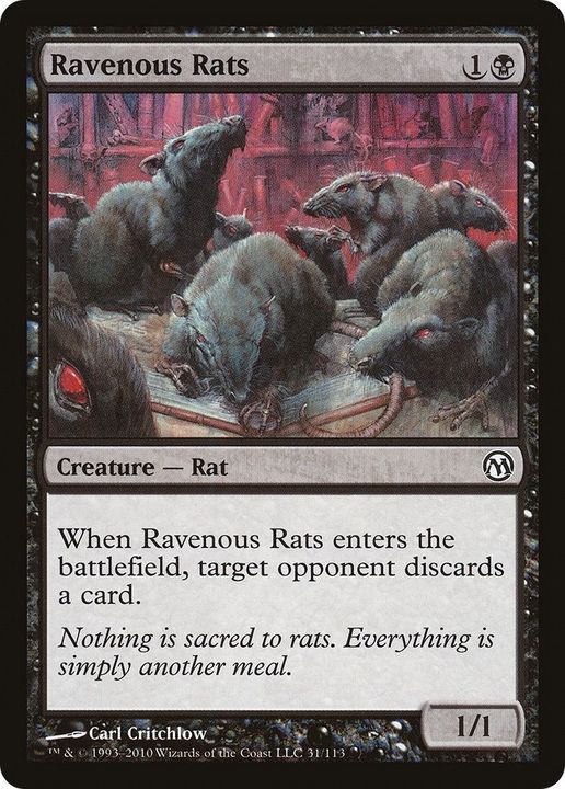 Ravenous Rats in the group Magic the Gathering / Types / Colors / Black at Proxyprinters.com (12516)