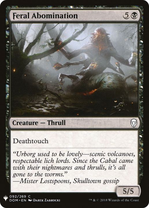 Feral Abomination in the group Magic the Gathering / Sets / The List at Proxyprinters.com (12526)