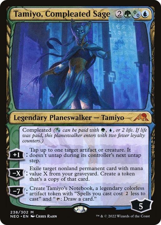 Tamiyo, Compleated Sage in the group Magic the Gathering / Types / Colors / Multicolors / G, U at Proxyprinters.com (12542)