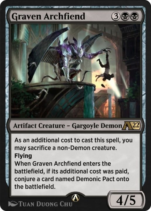 Graven Archfiend in the group Magic the Gathering / Types / Colors / Black at Proxyprinters.com (12585)