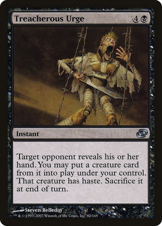 Treacherous Urge in the group Magic the Gathering / Types / Colors / Black at Proxyprinters.com (12588)