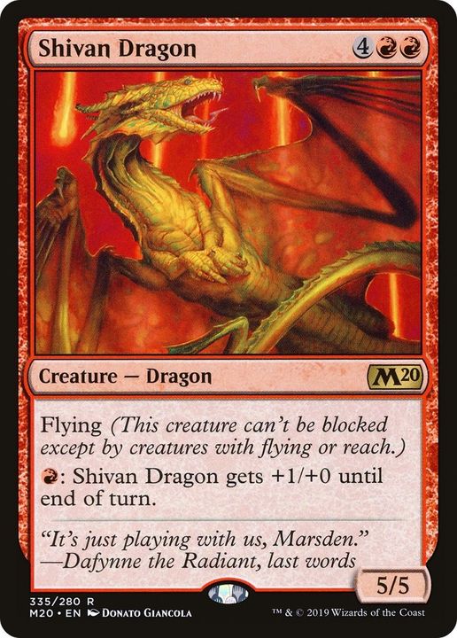 Shivan Dragon in the group Magic the Gathering / Types / Colors / Red at Proxyprinters.com (12652)