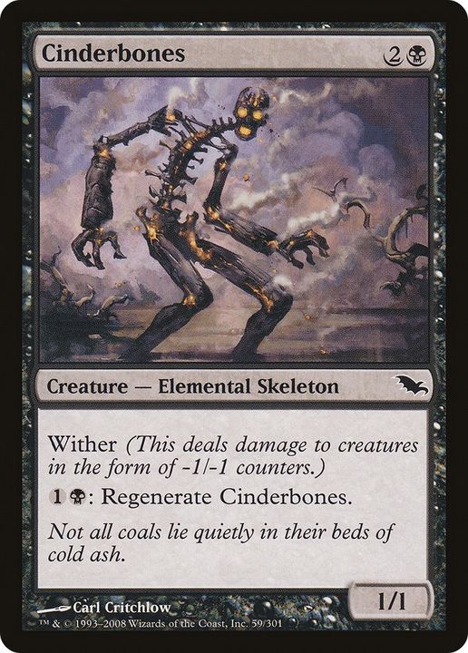 Cinderbones in the group Magic the Gathering / Types / Colors / Black at Proxyprinters.com (12789)